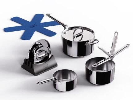 Josep Joseph Space 3 Ply Paslanmaz Çelik 9 Parça Tencere Tava Seti(1000031)